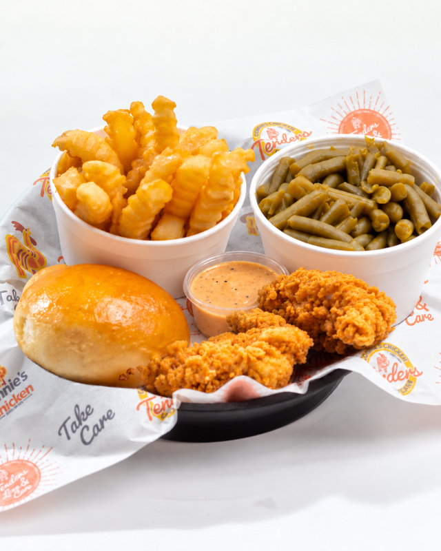 Tenders with 2 Sides and a Roll.