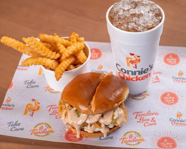 Connie's Chicken Sandwich Combo.