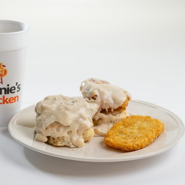 # 4 Open Face Chicken and Biscuit Combo.